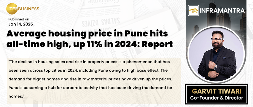 Average housing price in Pune hits all-time high, up 11% in 2024