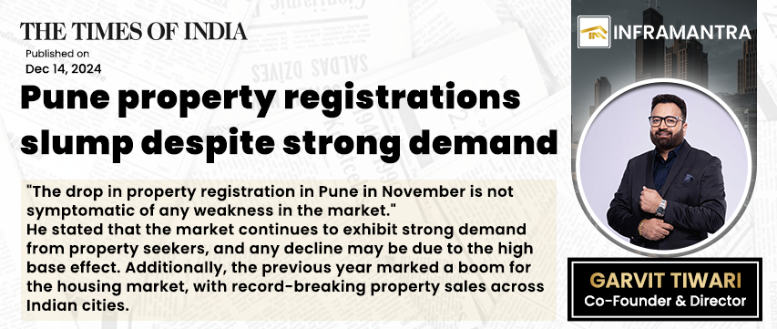Pune property registrations slump despite strong demand