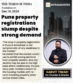 Pune property registrations slump despite strong demand
